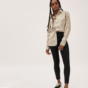 Everlane The Authentic Stretch High-Rise Skinny Jean Ankle Black